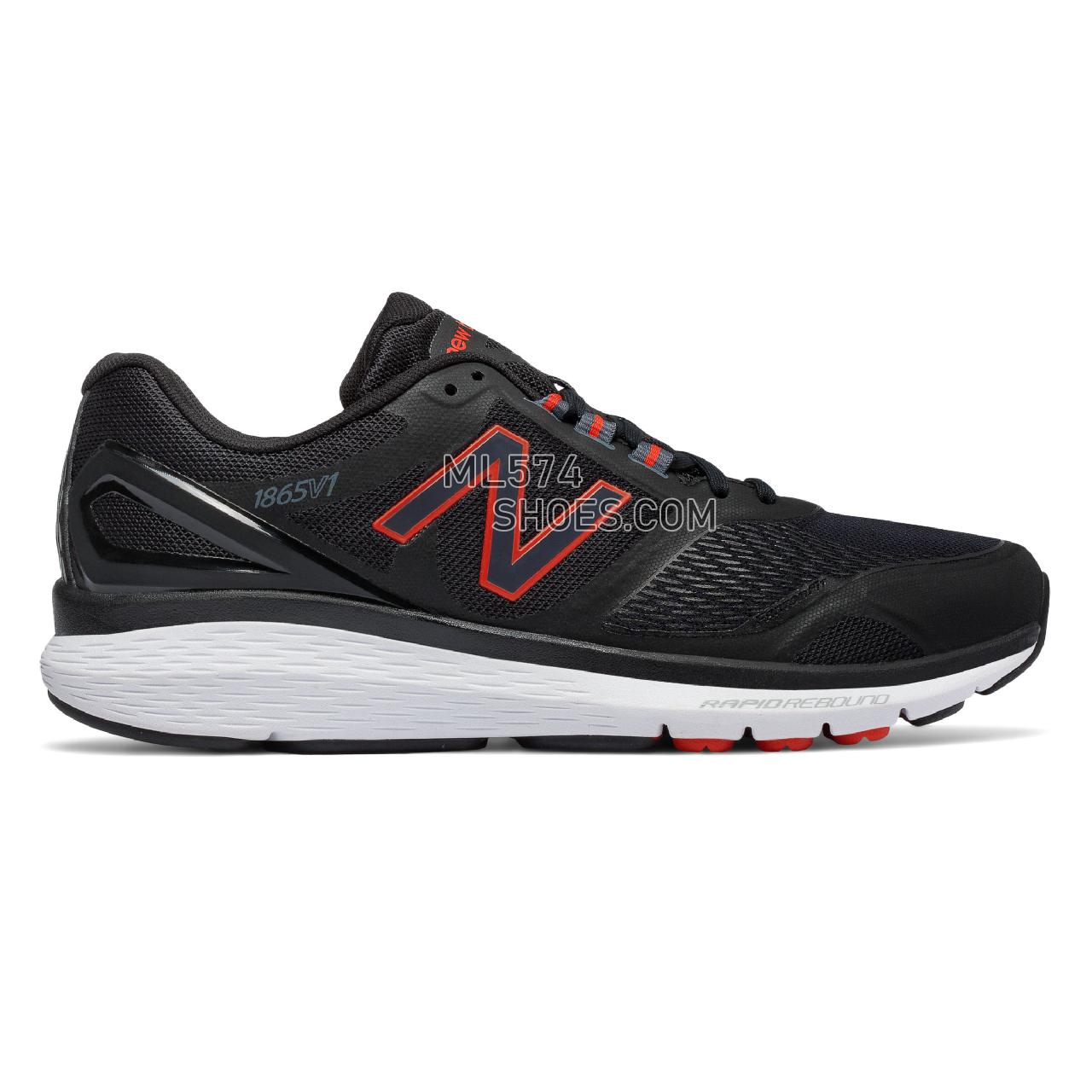 New Balance 1865 - Men's 1865 - Walking Black with Red - MW1865BK