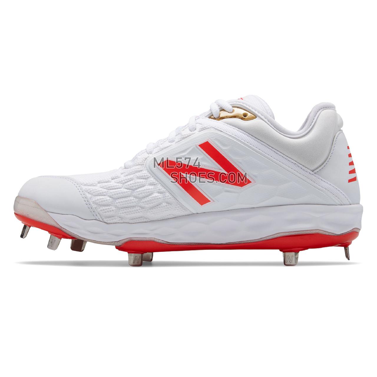 New Balance Fresh Foam 3000v4 White Flame - Men's 3000 - Baseball White with Flame - L3000AS4