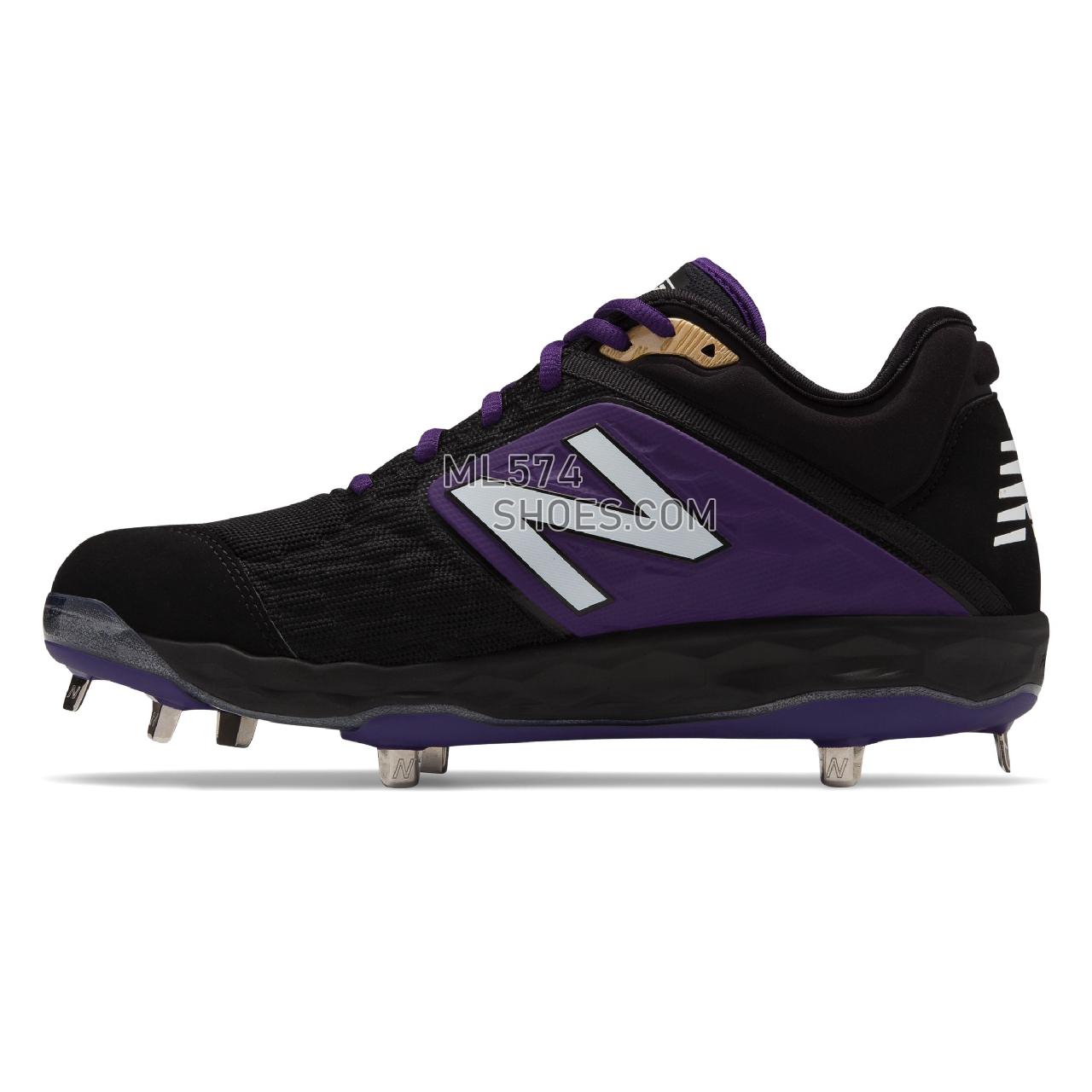 New Balance Fresh Foam 3000v4 Metal - Men's 3000 - Baseball Black with Purple - L3000BP4