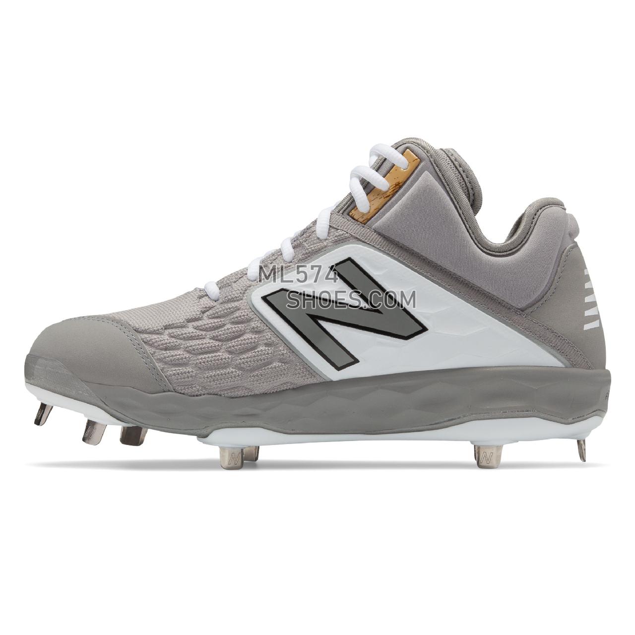 New Balance Fresh Foam Mid-Cut 3000v4 Metal - Men's 3000 - Baseball Grey with White - M3000GW4