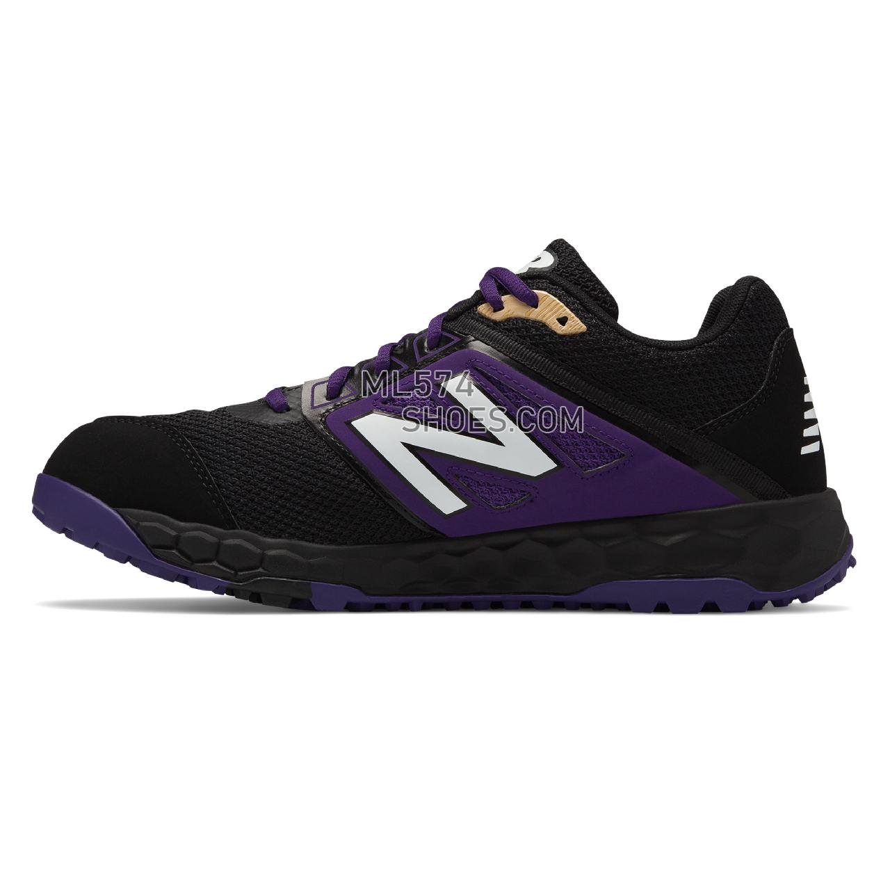 New Balance Fresh Foam 3000v4 Turf - Men's 3000 - Baseball Black with Purple - T3000BP4