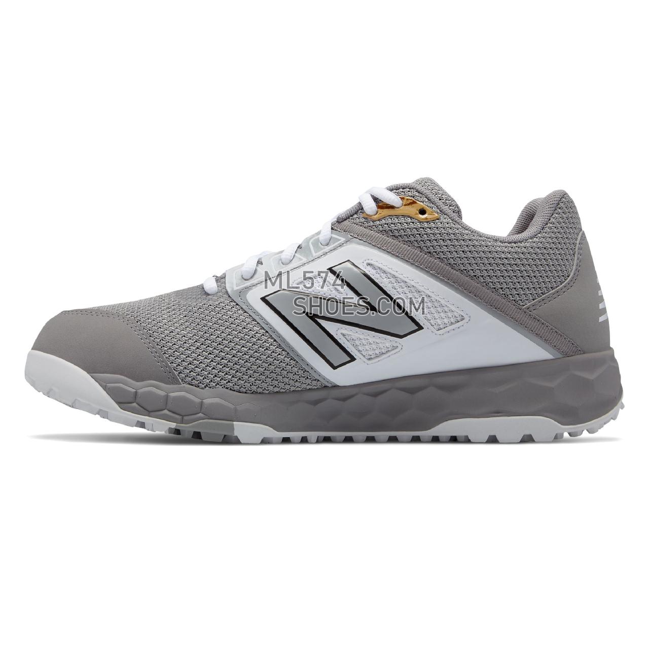 New Balance Fresh Foam 3000v4 Turf - Men's 3000 - Baseball Grey with White - T3000GW4