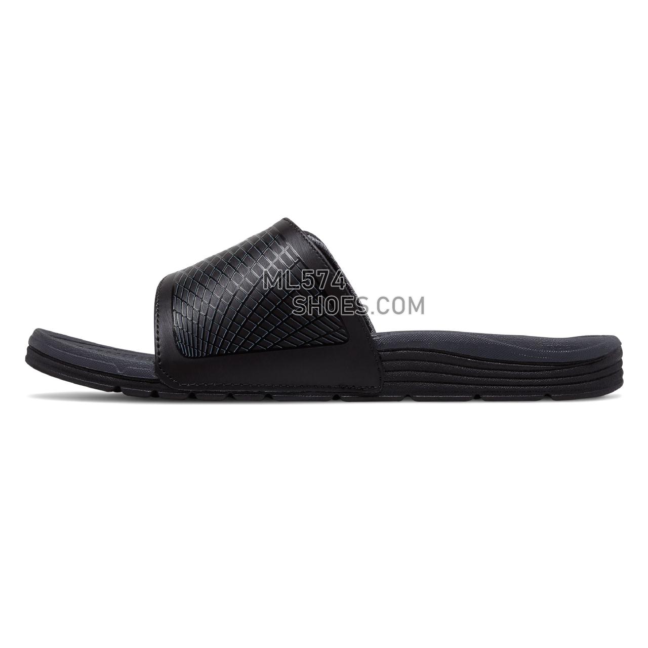 New Balance Cush+ Slide - Men's 3064 - Sandals Black with Grey - M3064BGR