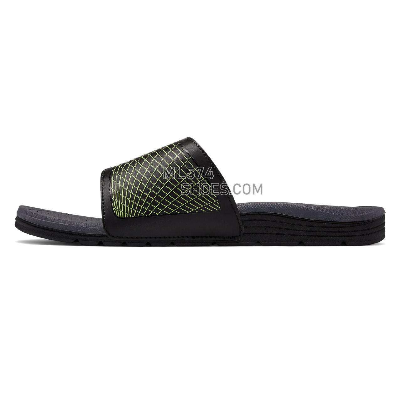 New Balance Cush+ Slide - Men's 3064 - Sandals Black with Hi-Lite - M3064BKG