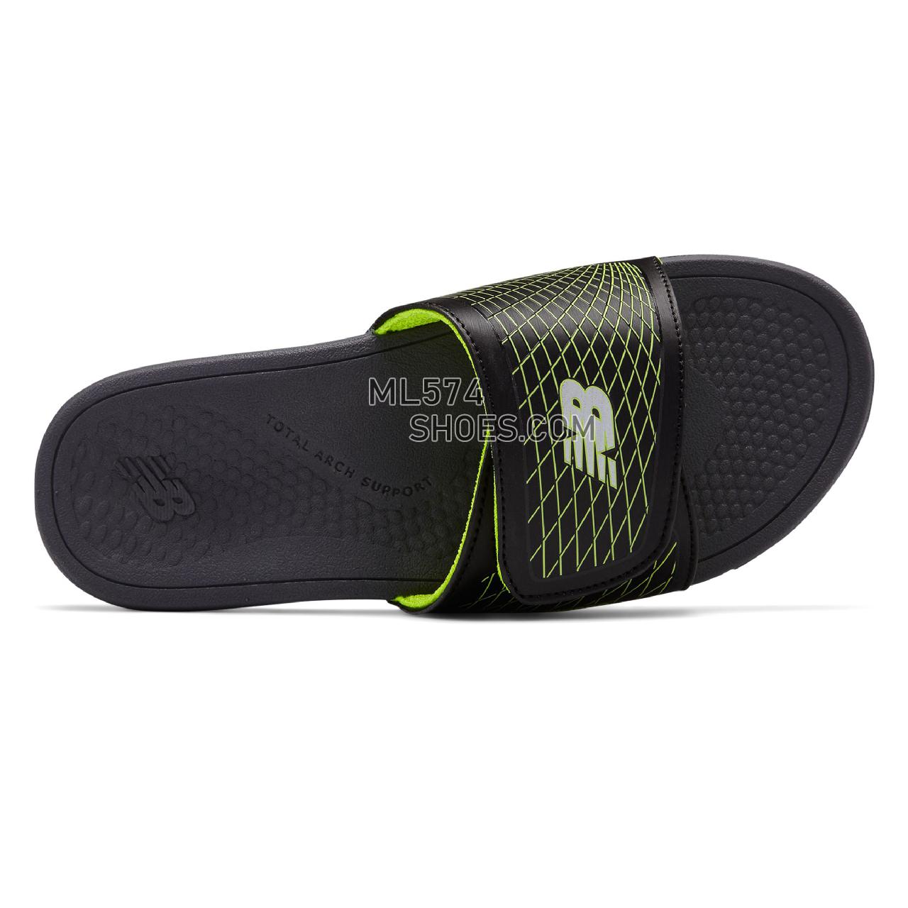 New Balance Cush+ Slide - Men's 3064 - Sandals Black with Hi-Lite - M3064BKG