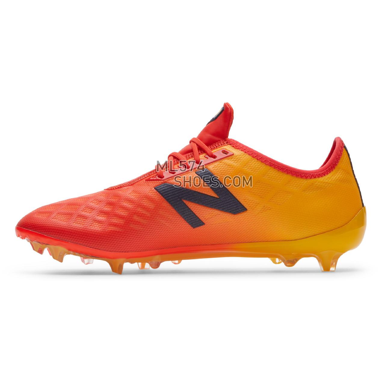 New Balance Furon v4 Pro FG - Men's 4 - Soccer Flame with Aztec Gold - MSFPFFA4