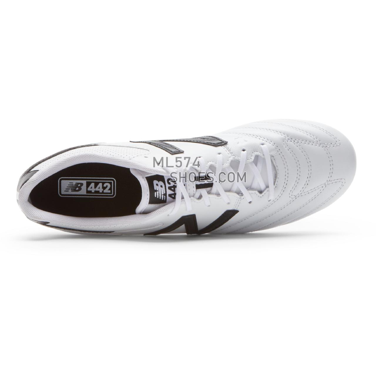 New Balance 442 Team FG - Men's 1 - Soccer White with Black - MSCFFWB1