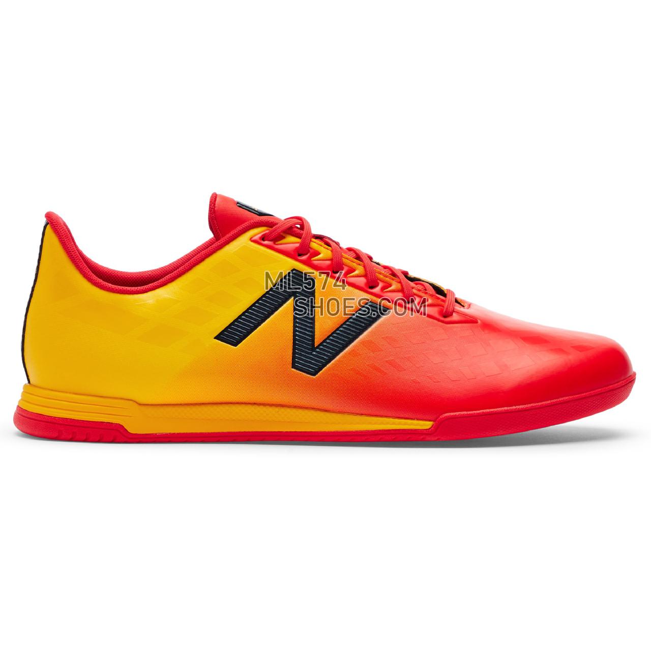 New Balance Furon v4 Dispatch IN - Men's 4 - Soccer Flame with Aztec Gold - MSFDIFA4