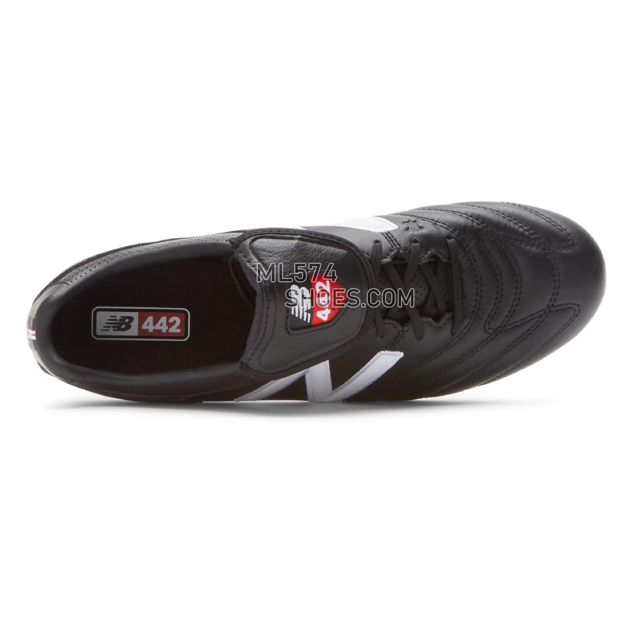 New Balance 442 Pro FG - Men's 1 - Soccer Black with White and Red - MSCKFBW1
