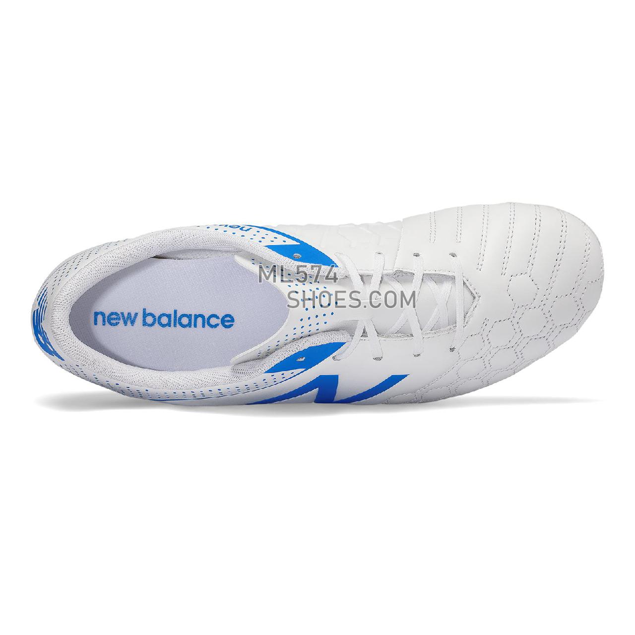 New Balance Visaro Liga Full Grain FG - Men's  - Soccer White with Bolt - MSVFFWB