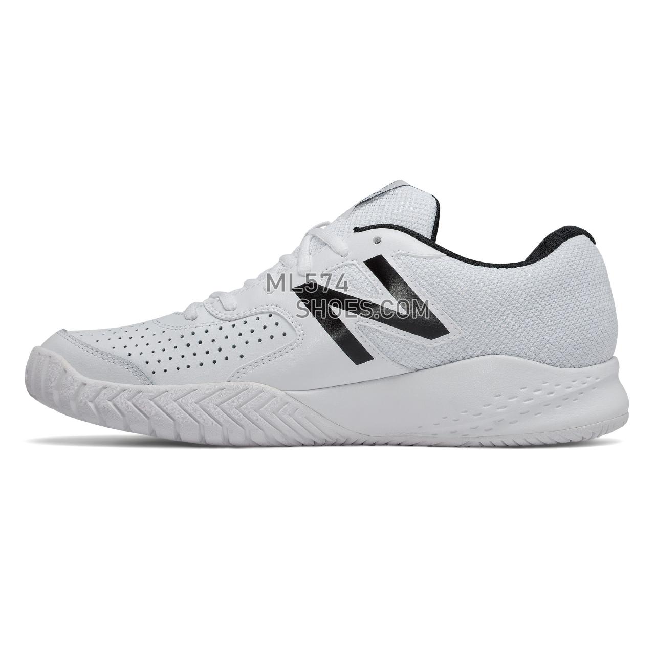 New Balance 696v3 - Men's 696 - Tennis / Court White with Black - MC696WT3