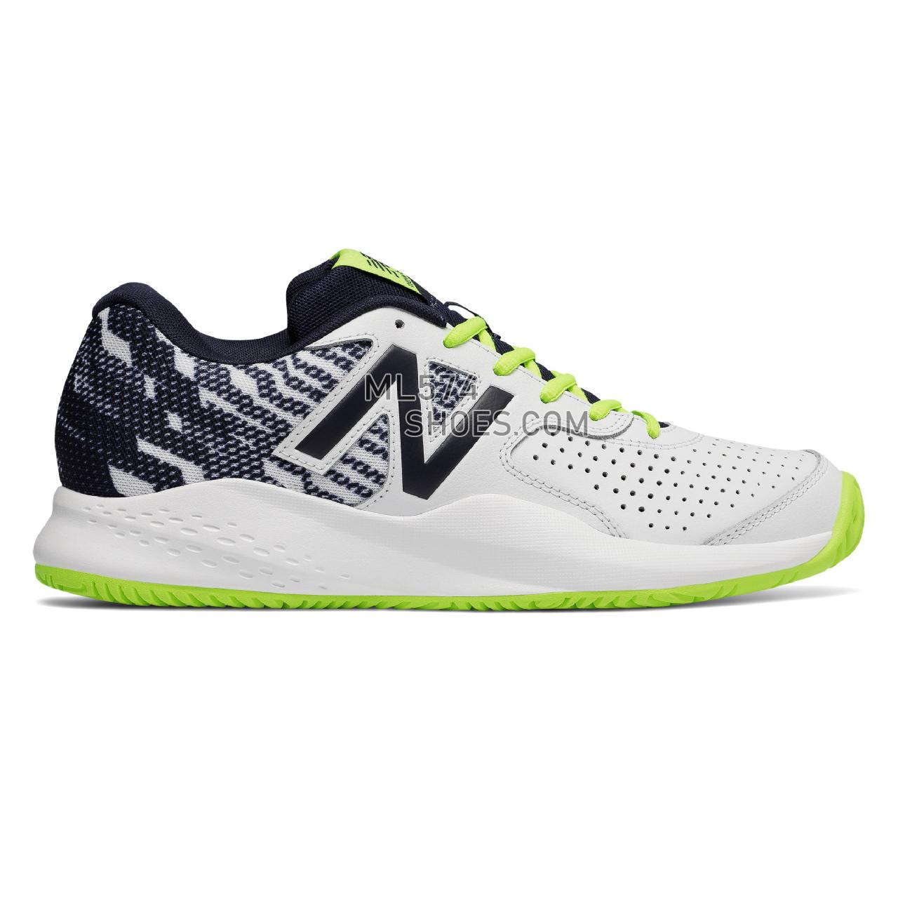 New Balance 696v3 - Men's 696 - Tennis / Court White with Pigment and Hi-Lite - MCH696H3