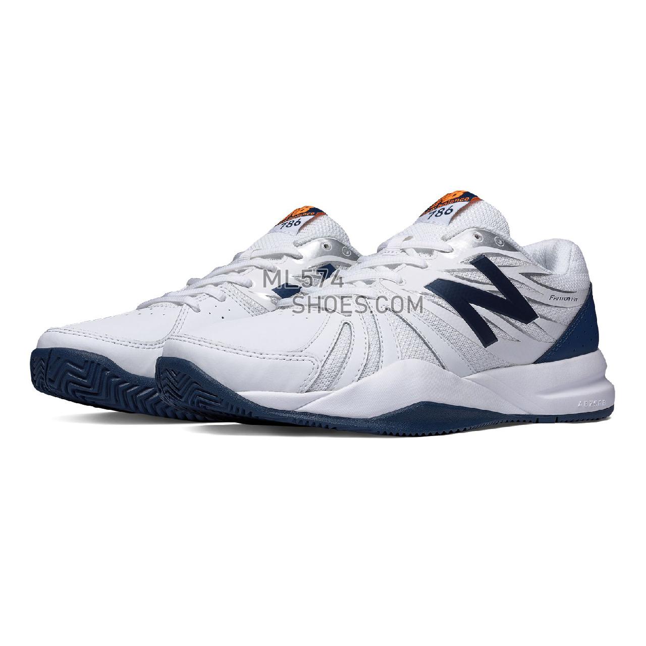 New Balance 786v2 - Men's 786 - Tennis / Court White with Blue - MC786WB2