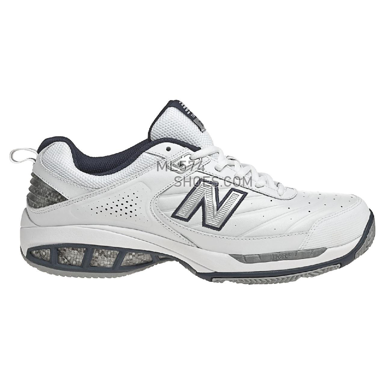 New Balance Court 806 - Men's 806 - Tennis / Court White with Navy - MC806W