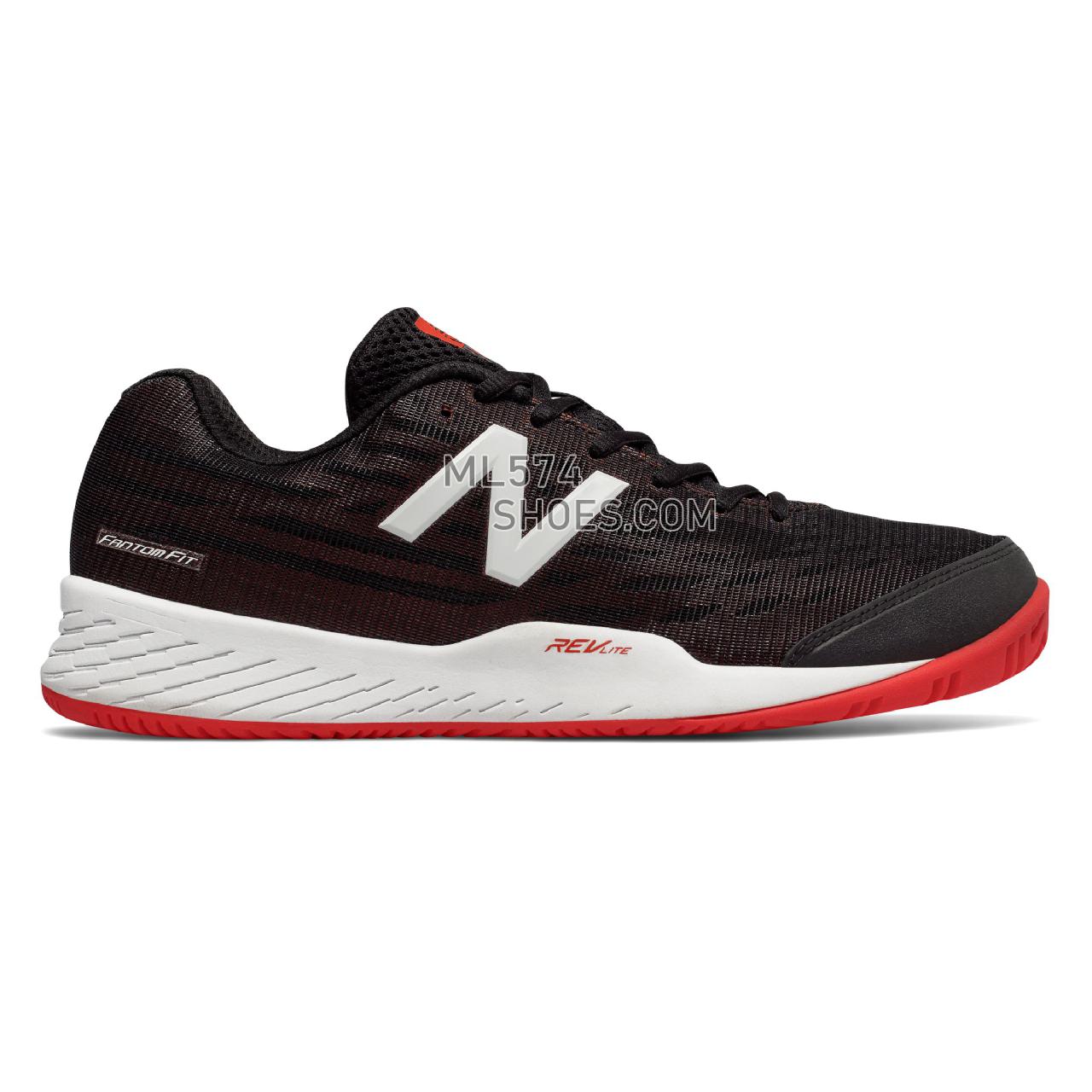 New Balance 896v2 - Men's 896 - Tennis / Court Black with Flame and White - MCH896F2