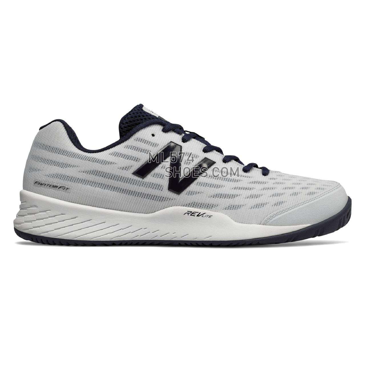 New Balance 896v2 - Men's 896 - Tennis / Court White with Navy and Black - MCH896W2