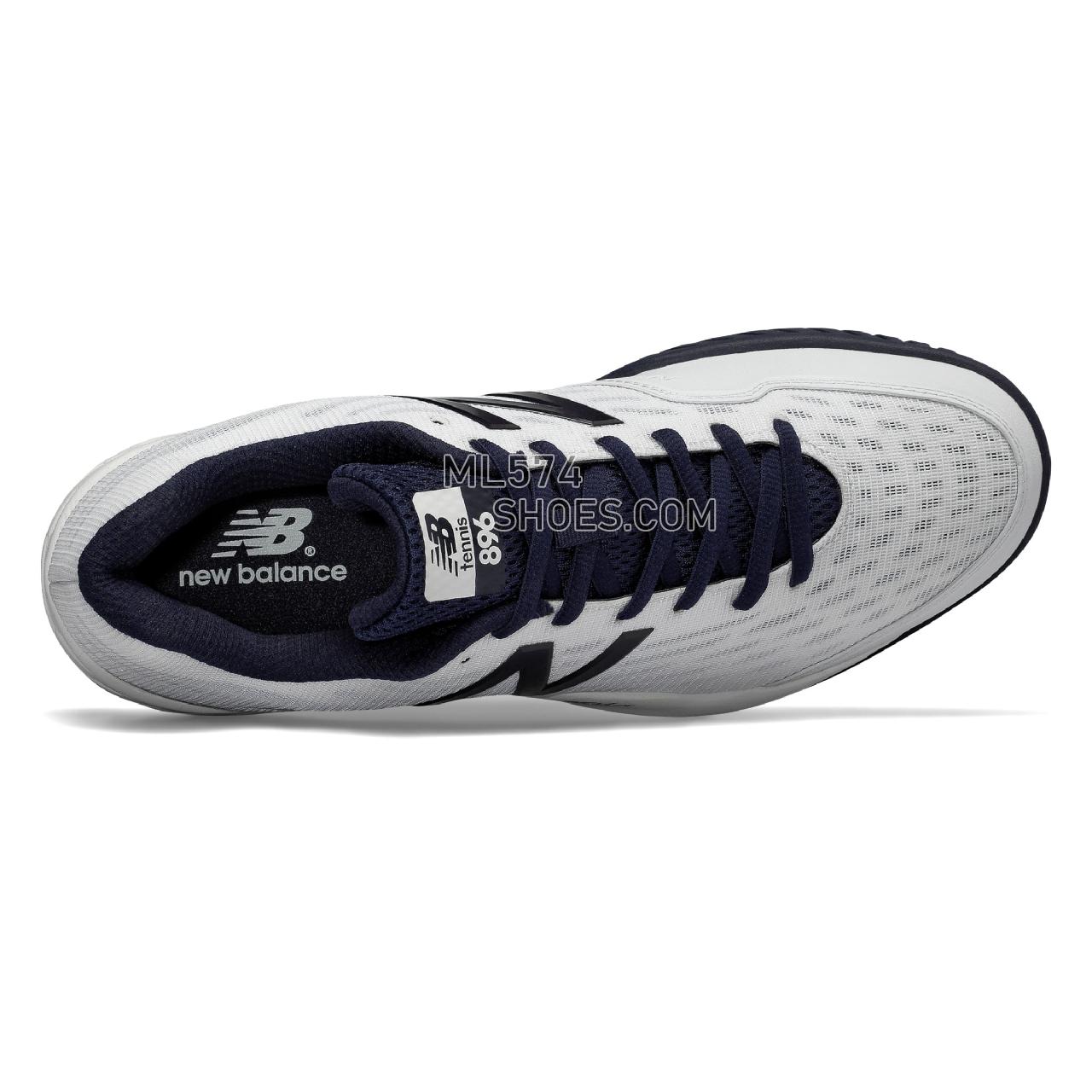 New Balance 896v2 - Men's 896 - Tennis / Court White with Navy and Black - MCH896W2