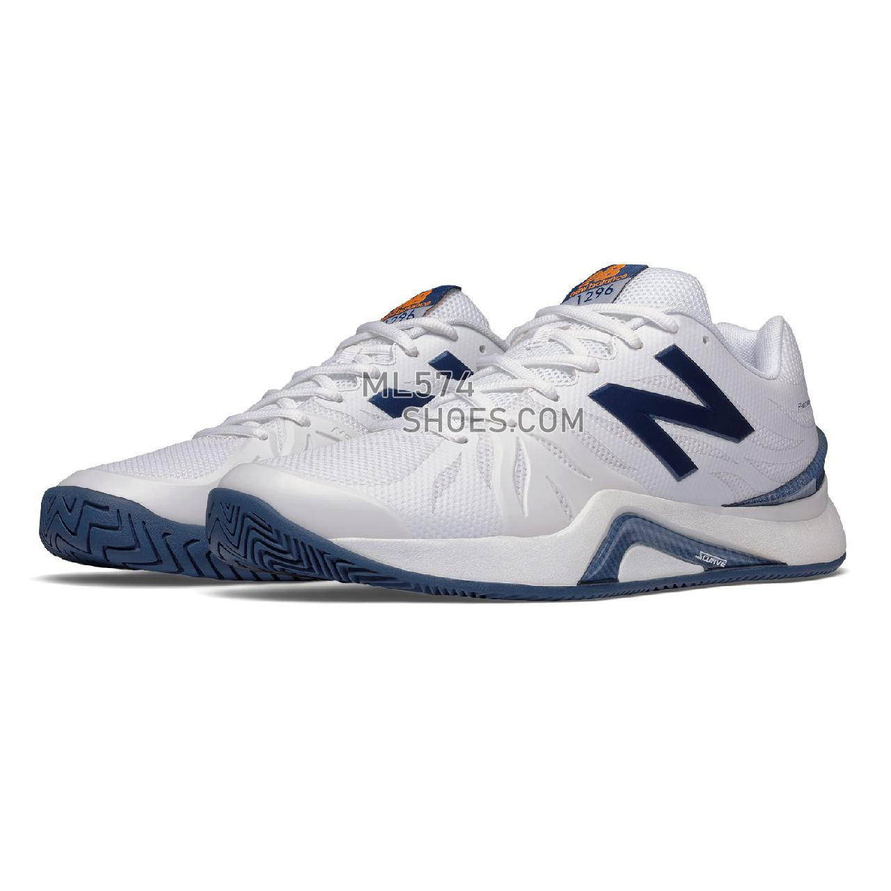 New Balance New Balance 1296v2 - Men's 1296 - Tennis / Court White with Blue - MC1296W2