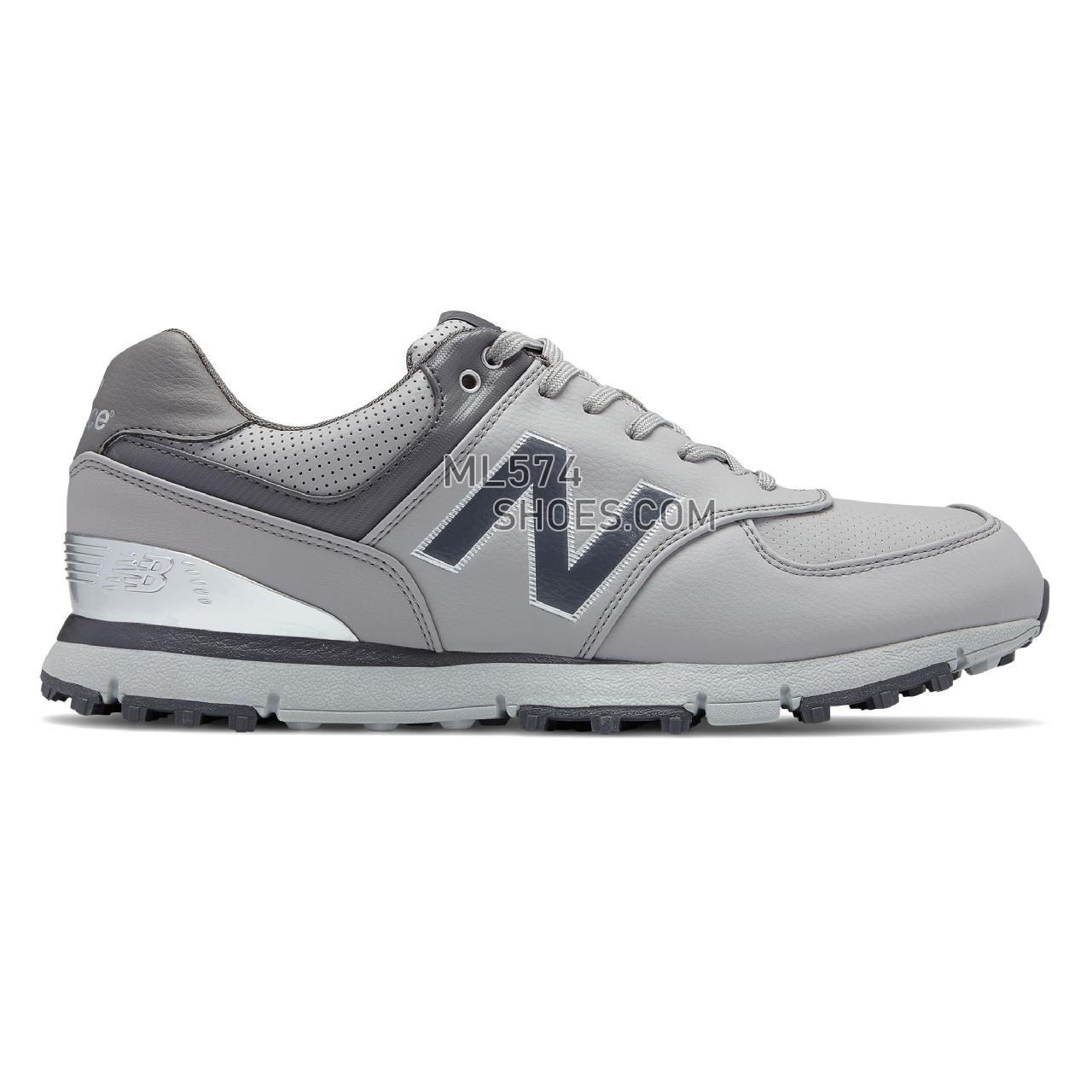 New Balance Golf Leather 574 - Men's 574 - Golf Grey with Silver - NBG574GRS