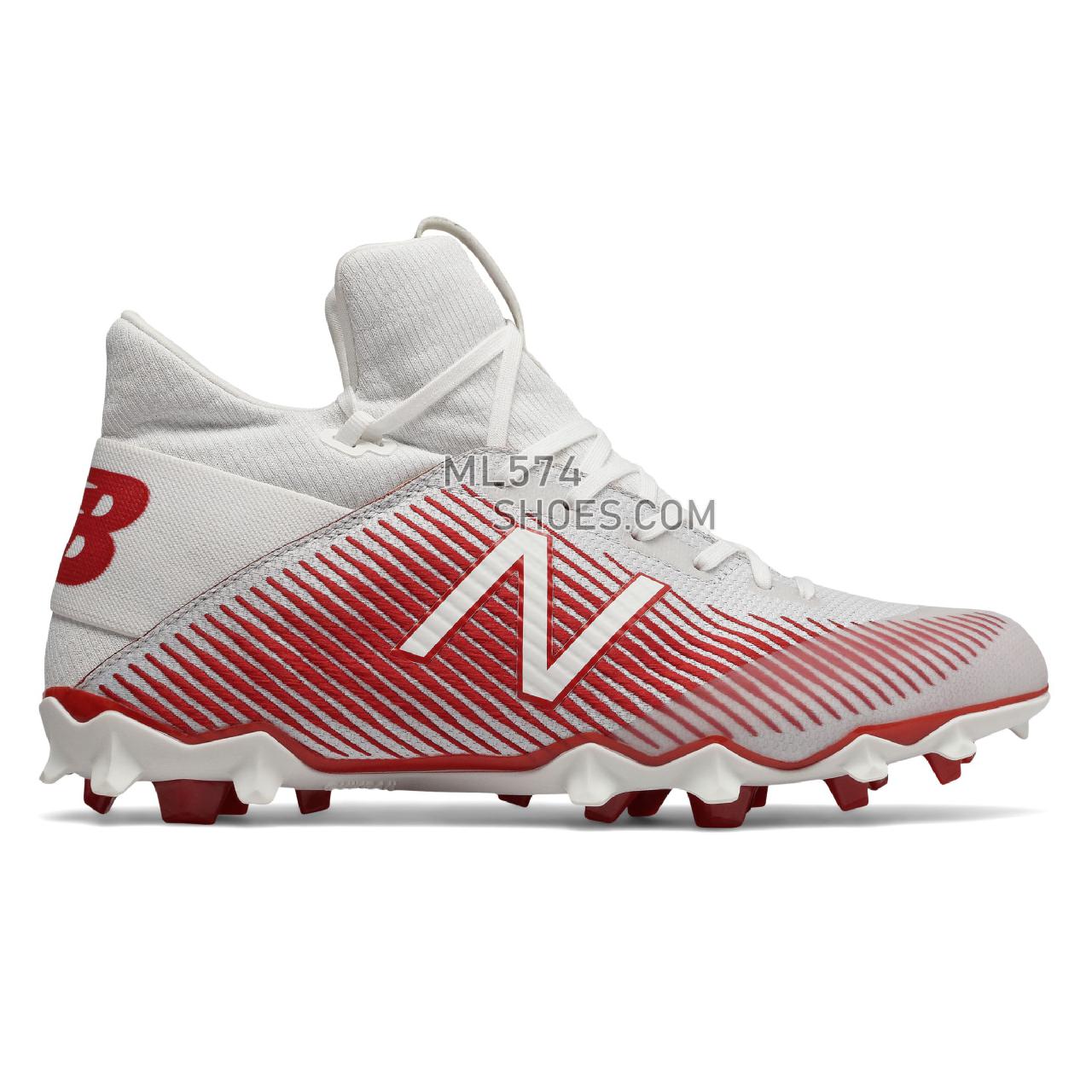 New Balance FreezeLX 2.0 - Men's 2 - Lacrosse White with Red - FREEZRD2