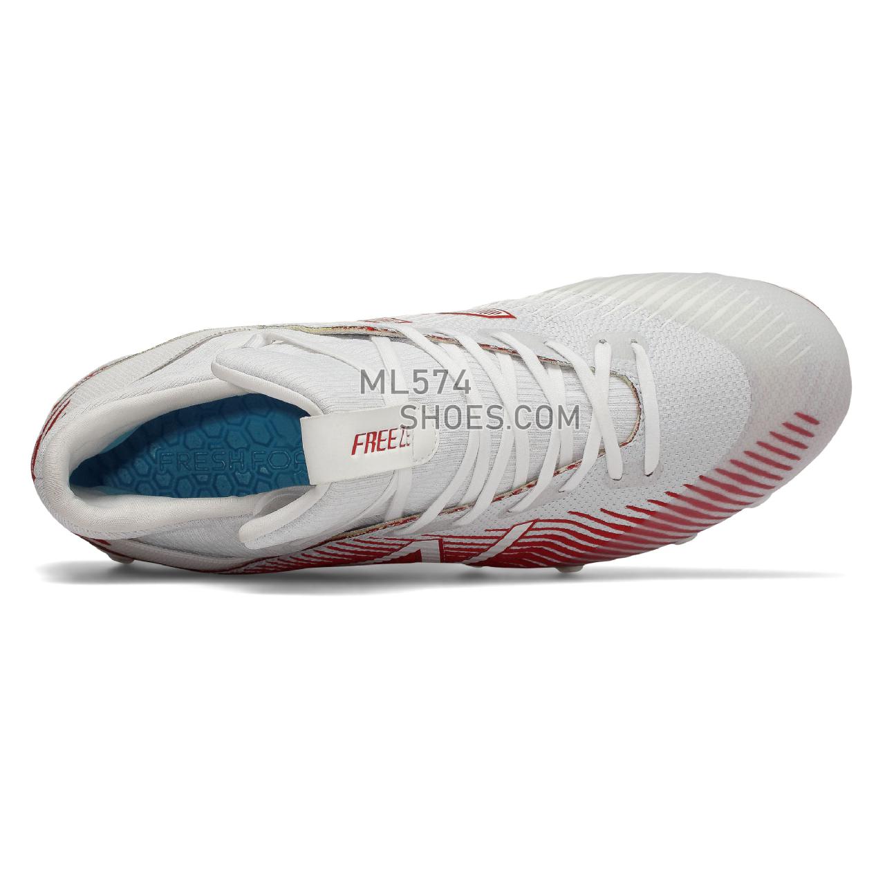 New Balance FreezeLX 2.0 - Men's 2 - Lacrosse White with Red - FREEZRD2