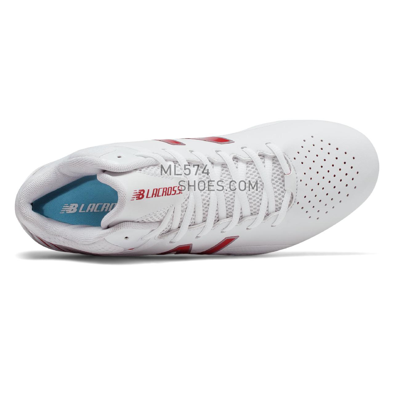 New Balance RushLX - Men's  - Lacrosse White with Red - RUSHRD