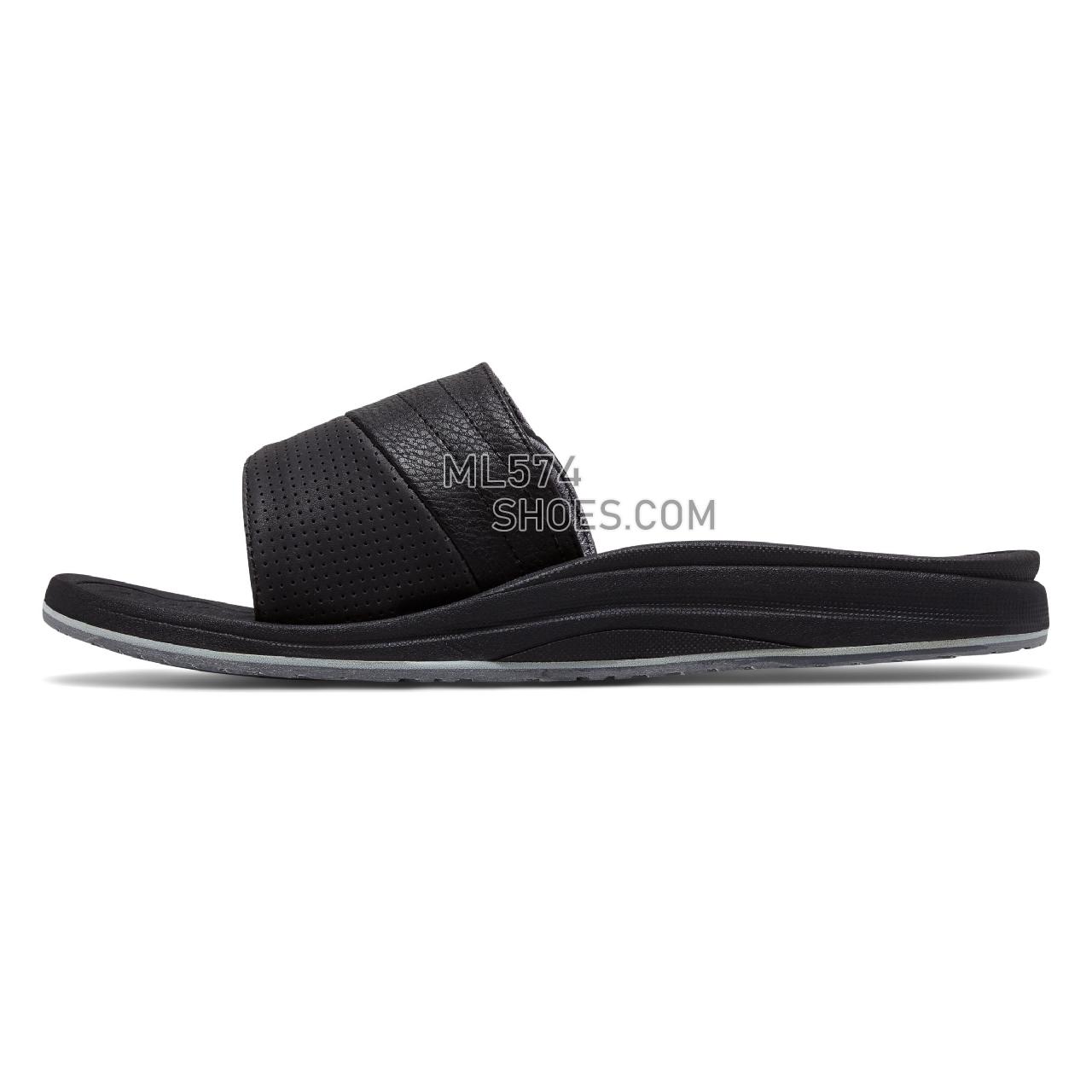 New Balance PureAlign Recharge Slide - Men's 3080 - Sandals Black with Grey - M3080BGR