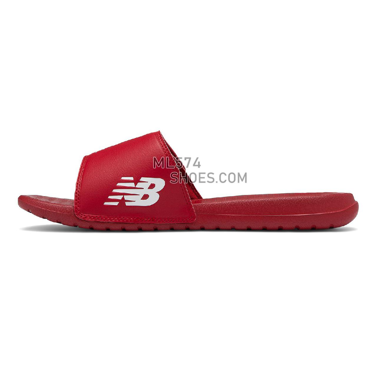 New Balance LFC Recovery Slide - Men's 230 - Sandals Red Pepper with White - SDL230RW
