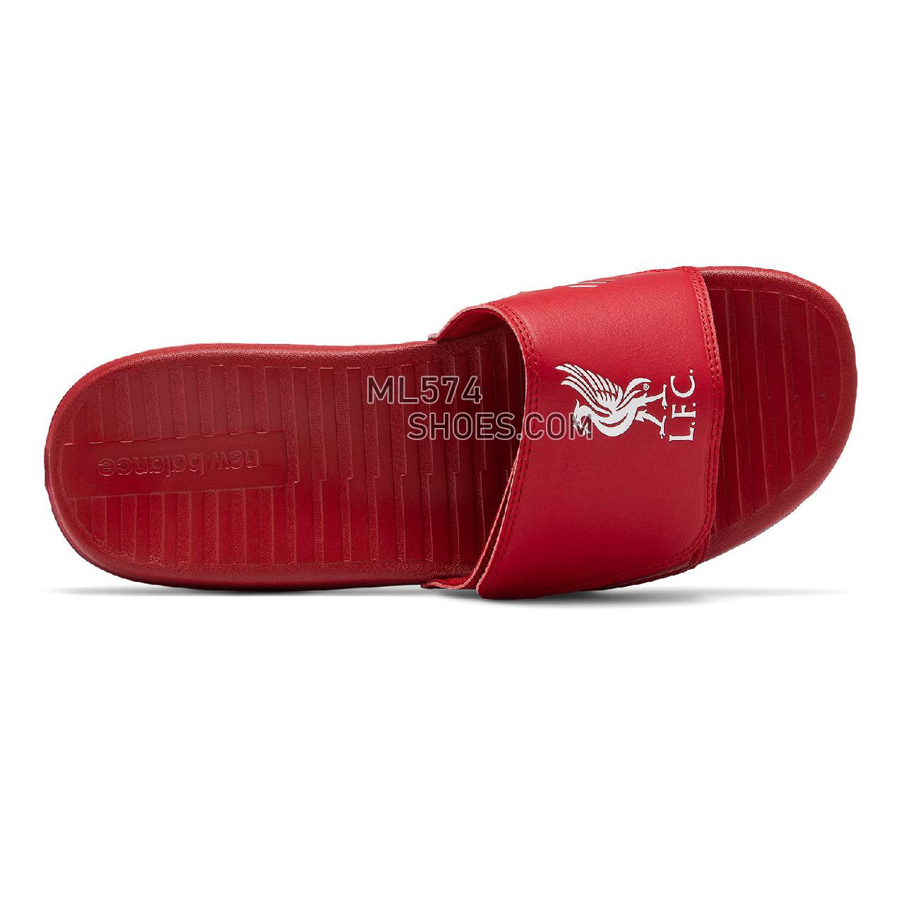 New Balance LFC Recovery Slide - Men's 230 - Sandals Red Pepper with White - SDL230RW