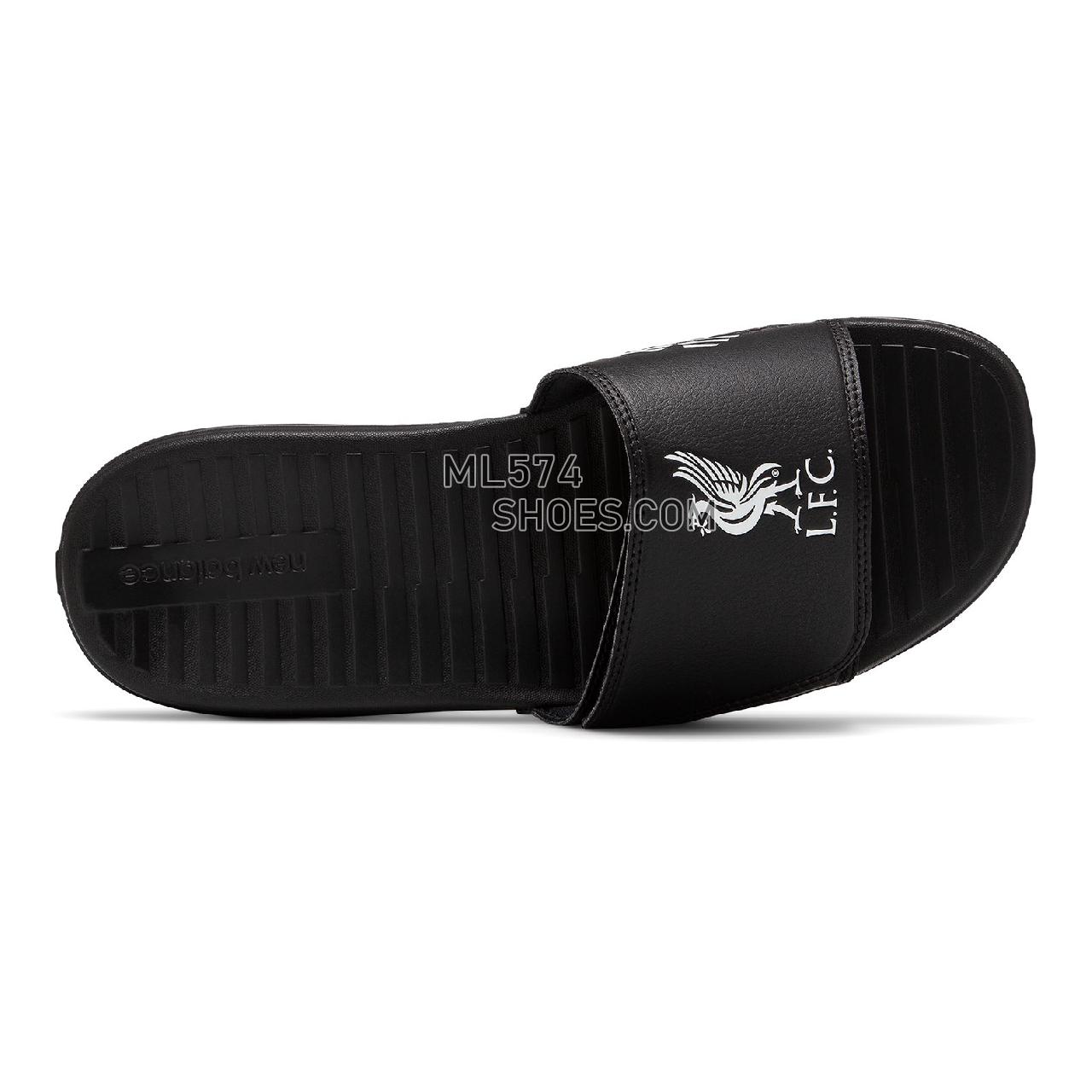 New Balance LFC Recovery Slide - Men's 230 - Sandals Black with White - SDL230BW