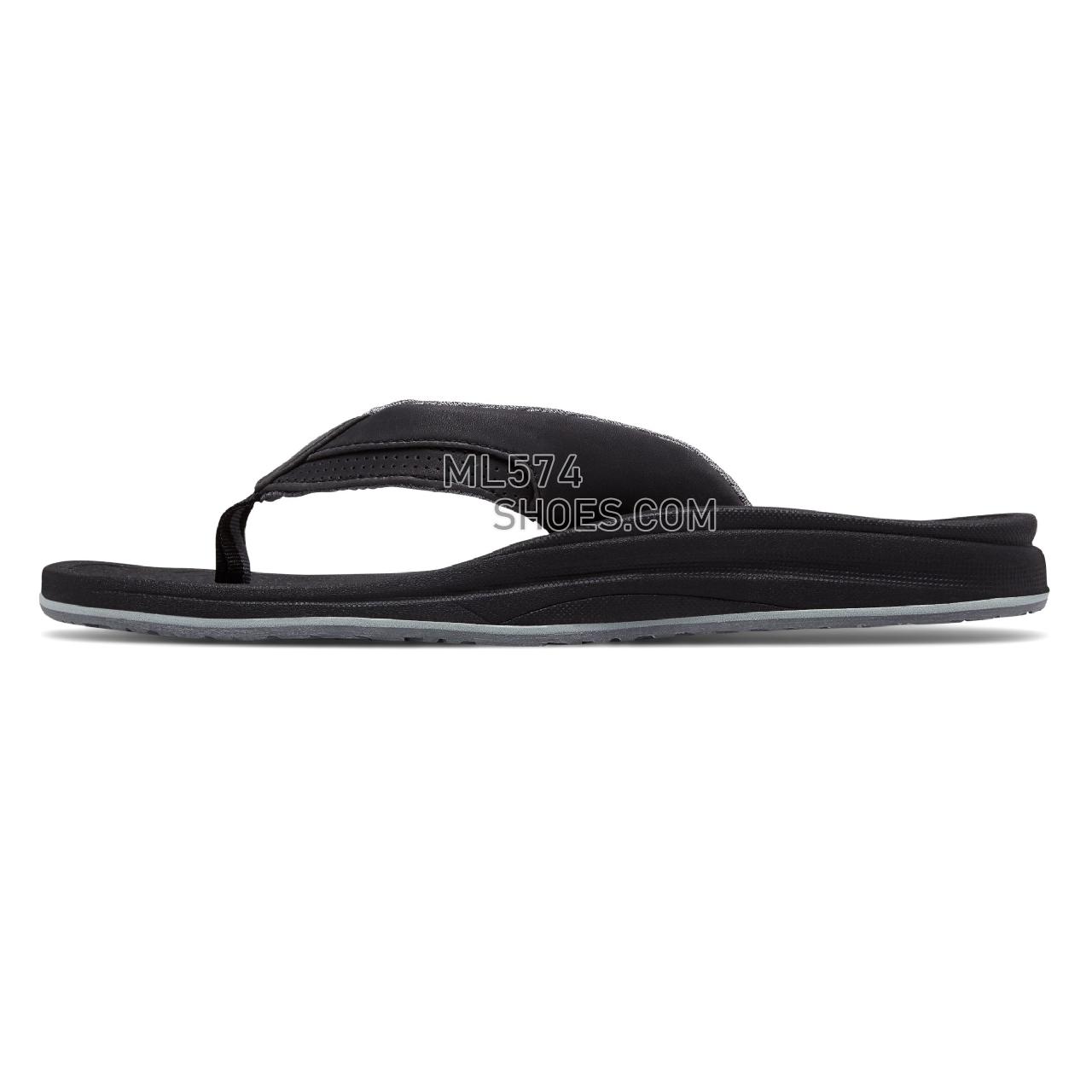 New Balance PureAlign Recharge Thong - Men's 6080 - Sandals Black with Grey - M6080BGR