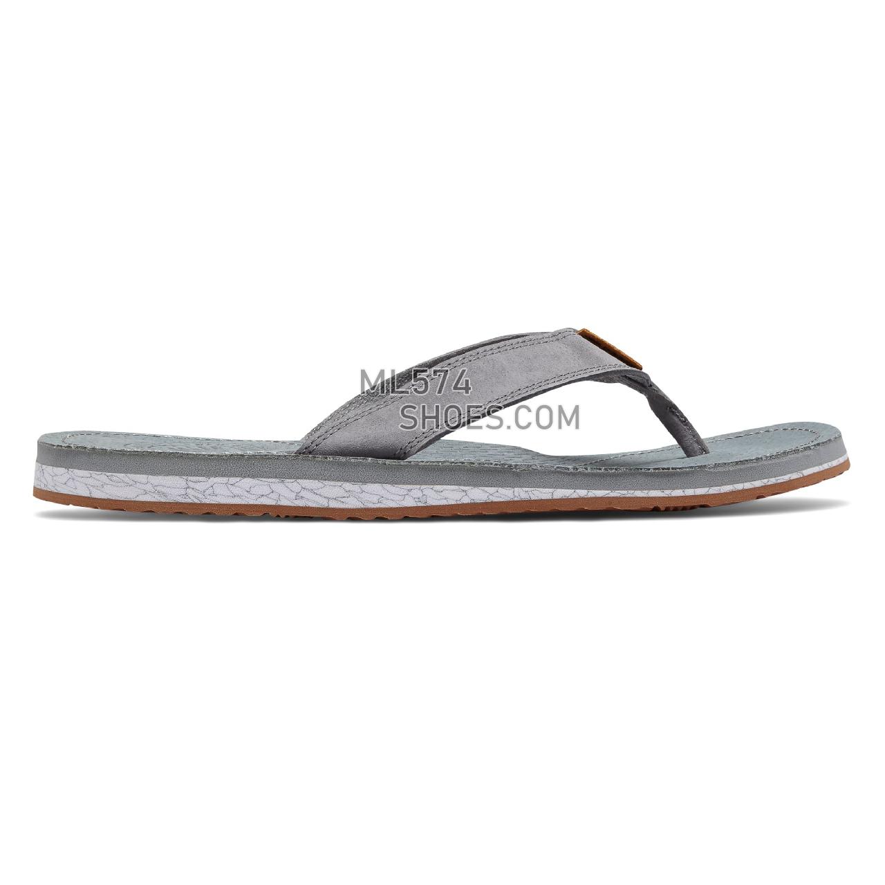New Balance Classic Thong - Men's 6078 - Sandals Light Grey with Gum - M6078GGM