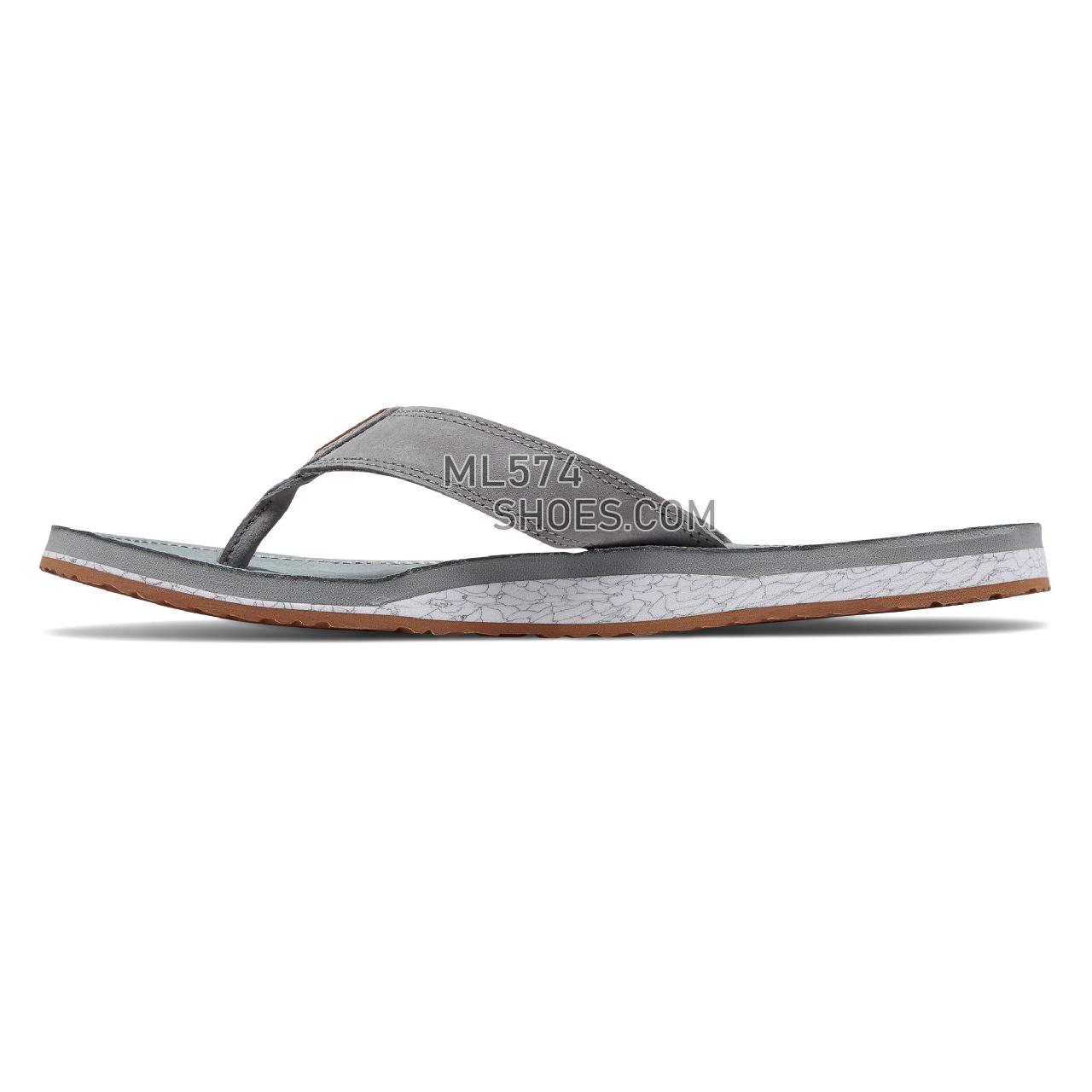 New Balance Classic Thong - Men's 6078 - Sandals Light Grey with Gum - M6078GGM