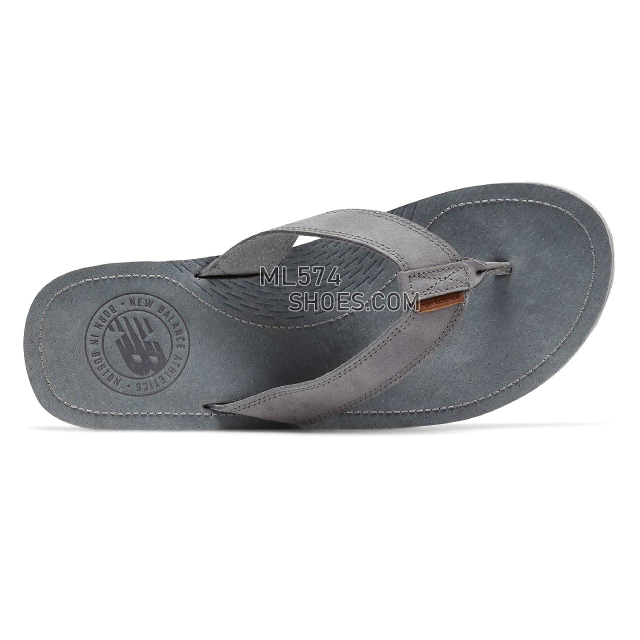 New Balance Classic Thong - Men's 6078 - Sandals Light Grey with Gum - M6078GGM