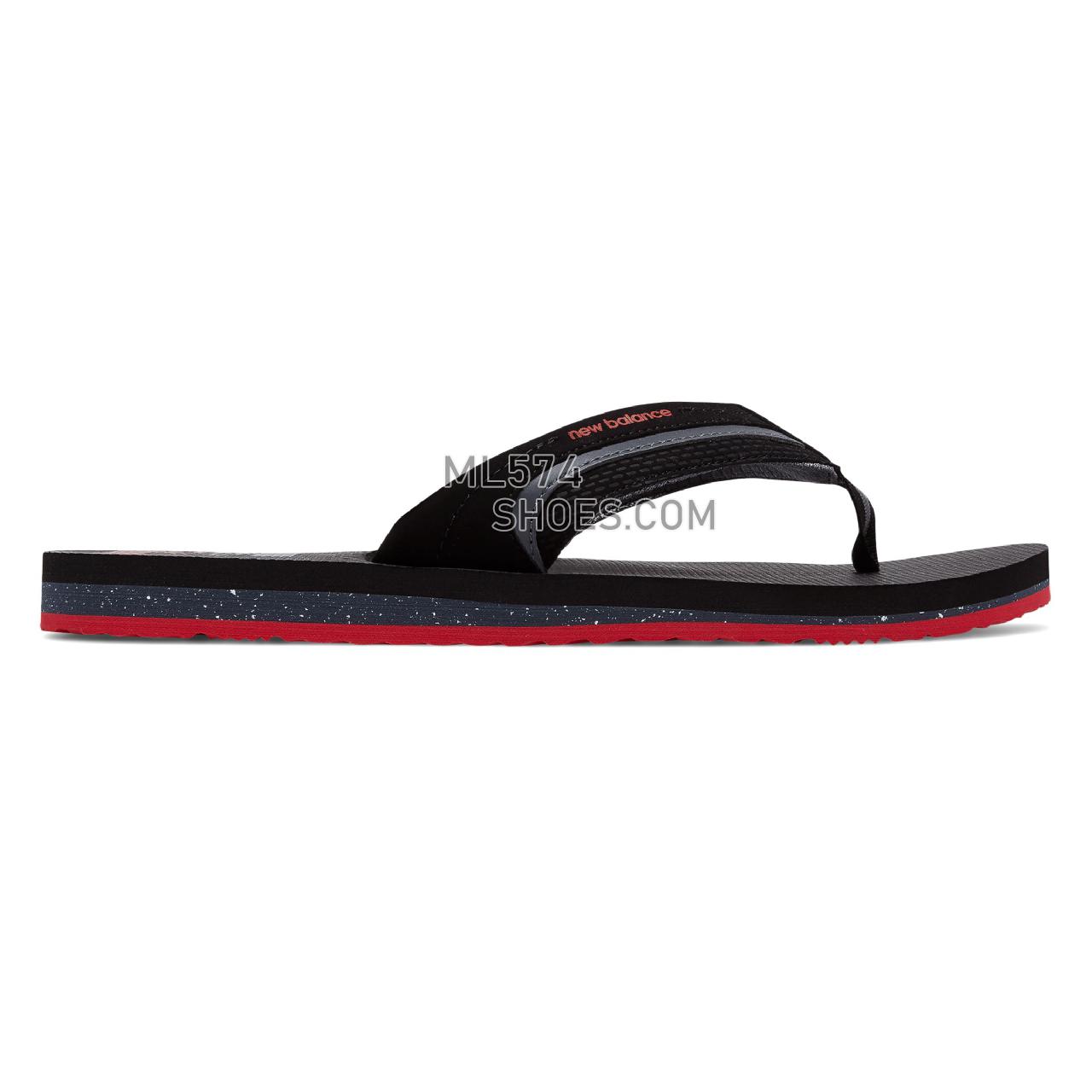 New Balance Brighton Thong - Men's 6079 - Sandals Black with Red - M6079BRD