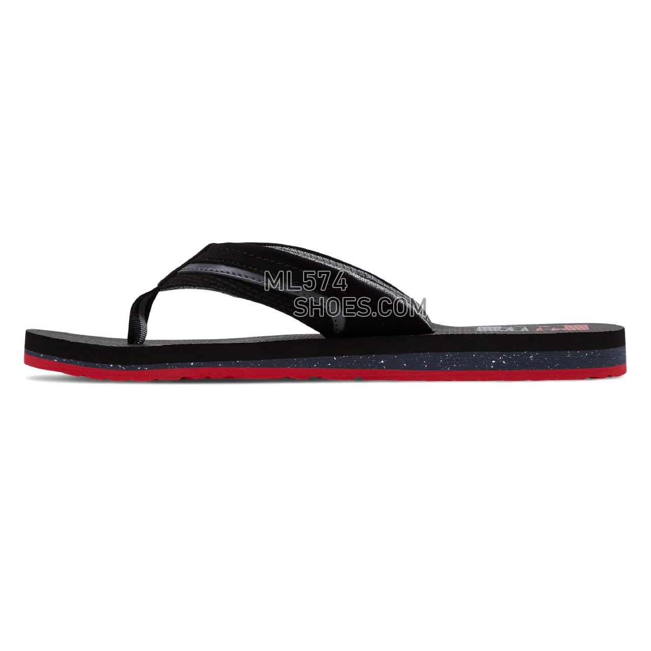 New Balance Brighton Thong - Men's 6079 - Sandals Black with Red - M6079BRD