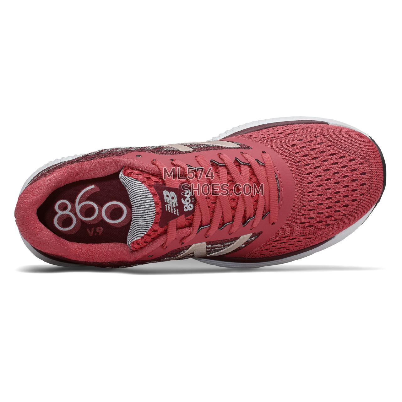New Balance 860v9 - Women's 860 - Running Earth Red with Burgundy - W860RP9