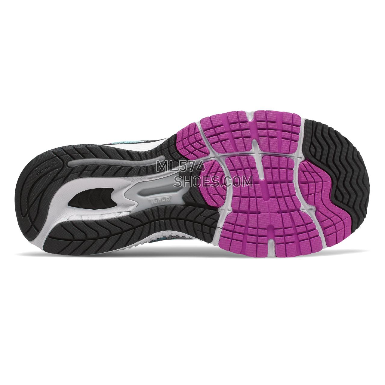 New Balance 860v9 - Women's 860 - Running White with Voltage Violet and Black - W860WP9