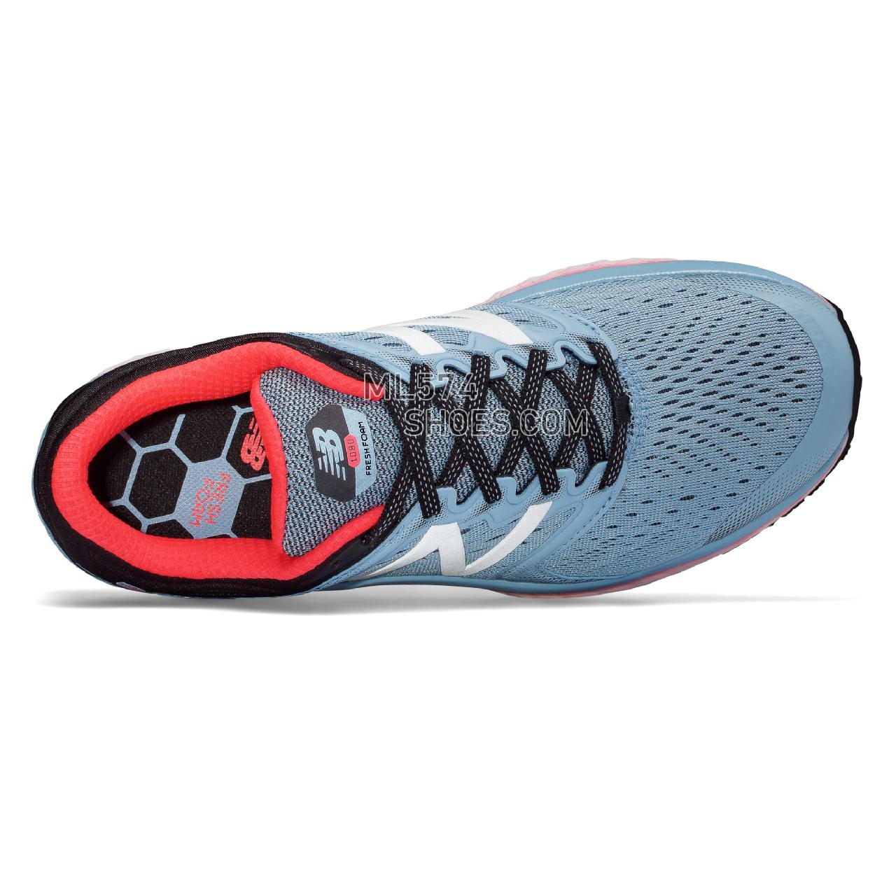 New Balance Women's New Balance 1080v8 Clear Sky with Vivid Coral and Black - W1080CS8