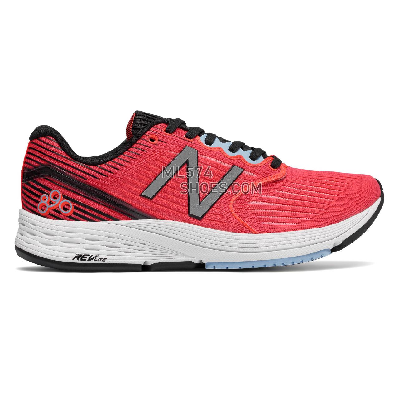 New Balance 890v6 - Women's 890 - Running Coral with Black and Clear Sky - W890CB6