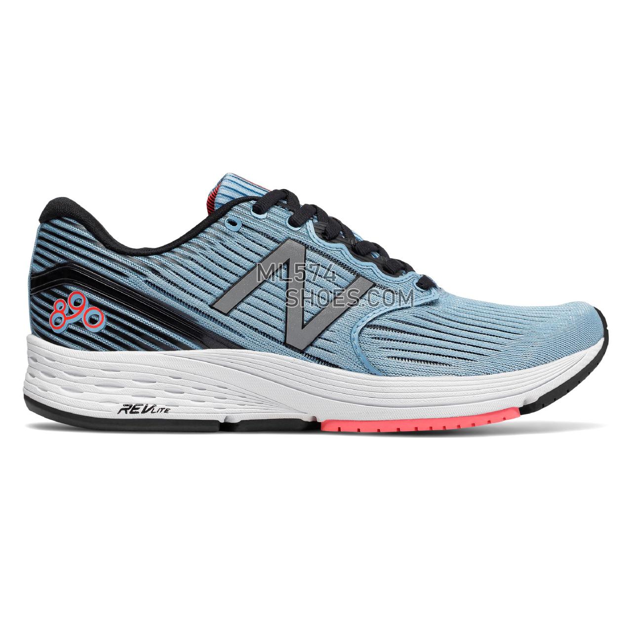 New Balance 890v6 - Women's 890 - Running Clear Sky with Coral and Black - W890LB6
