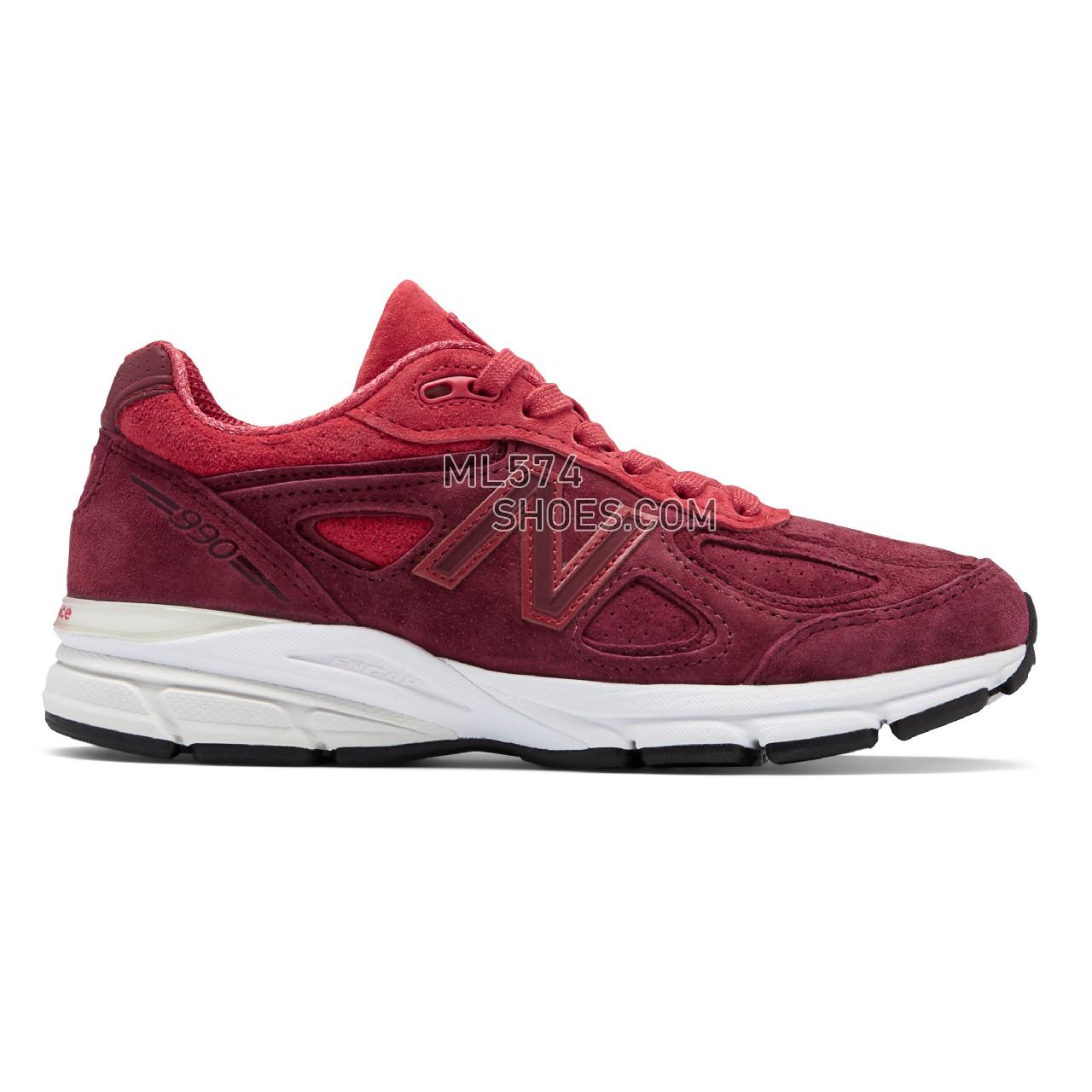 New Balance Womens 990v4 Made in US - Women's 990 - Running Vortex with Mercury Red - W990VT4