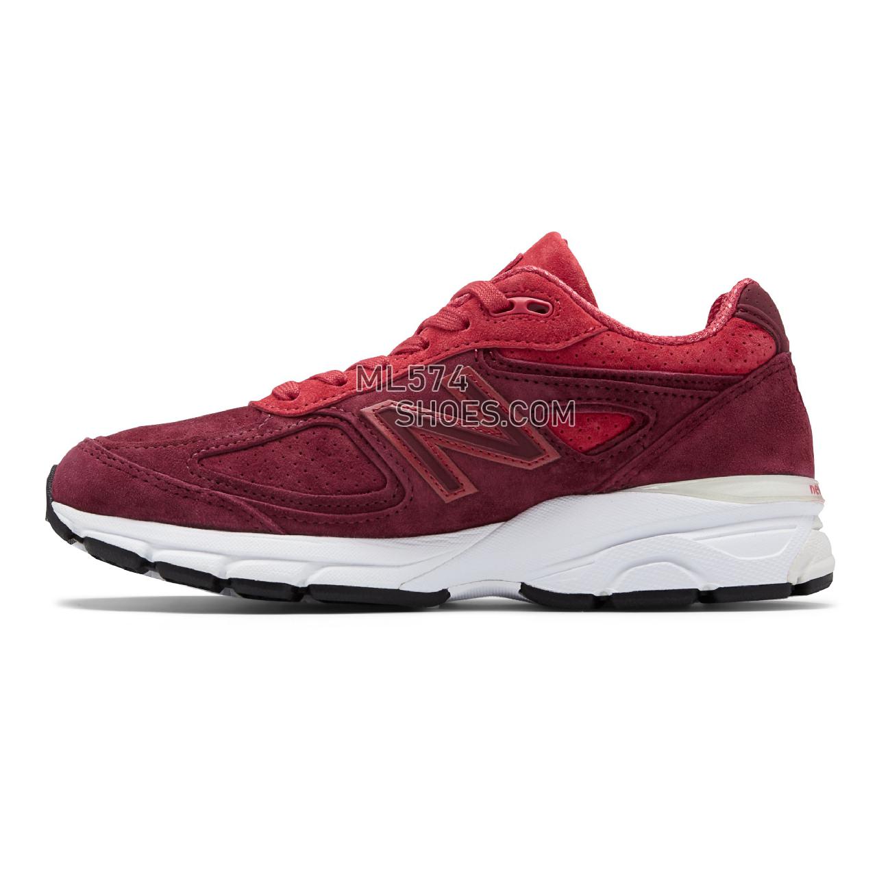 New Balance Womens 990v4 Made in US - Women's 990 - Running Vortex with Mercury Red - W990VT4