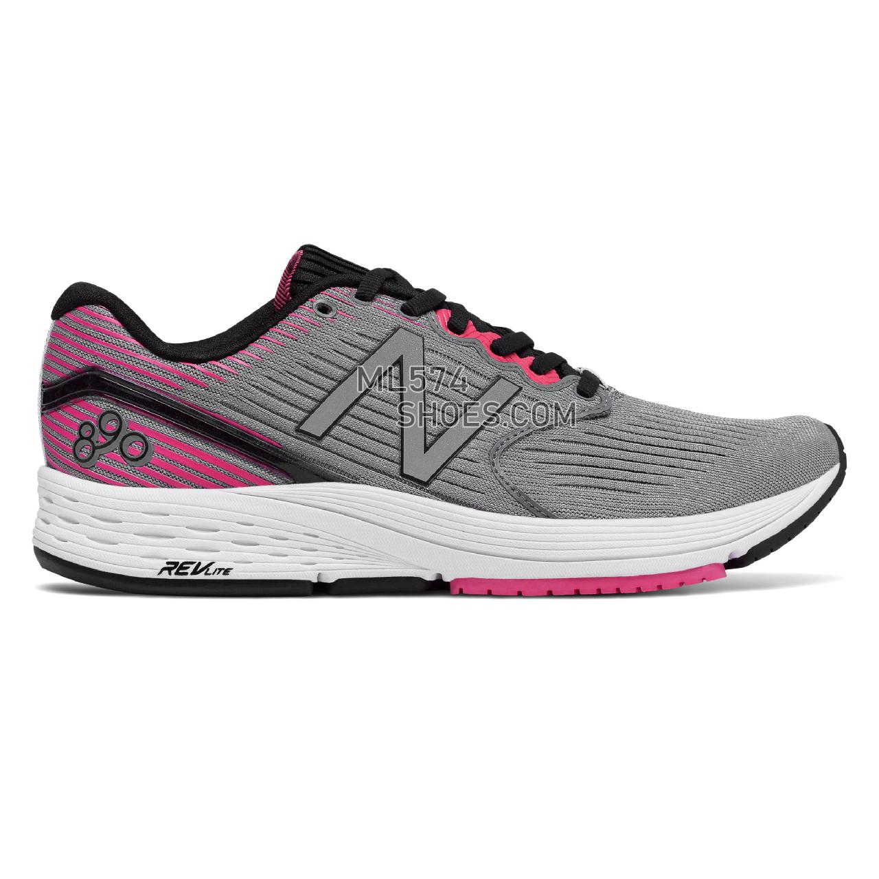 New Balance 890v6 Pink Ribbon - Women's 890 - Running Grey with Pink Glo - W890KM6