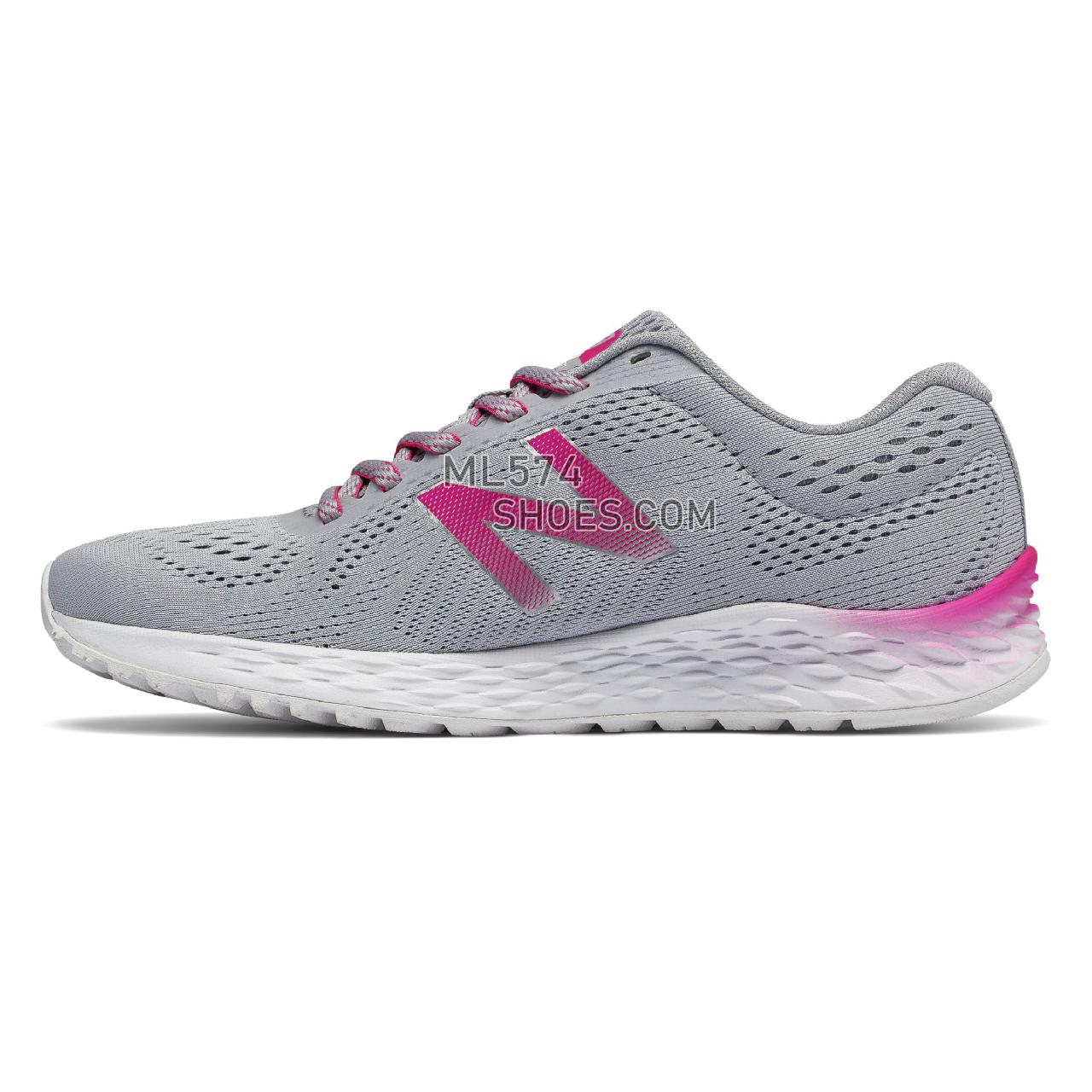 New Balance Fresh Foam Arishi Pink Ribbon - Women's 1 - Running Silver Mink with Pink Glo - WARISKM1