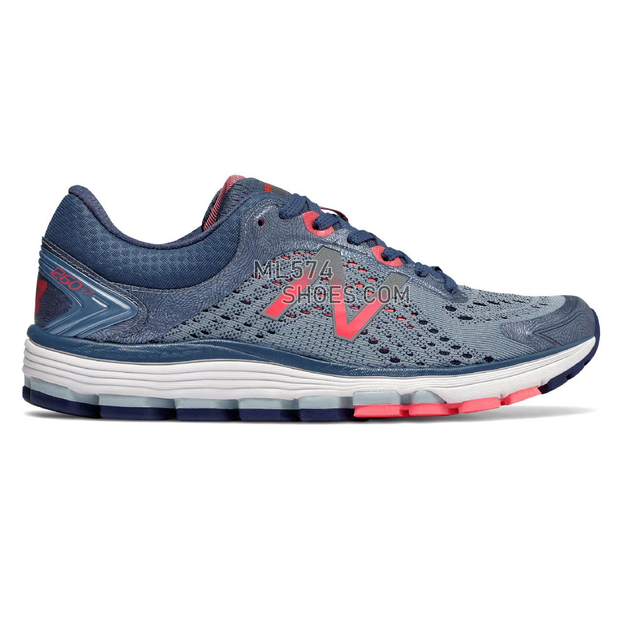 New Balance 1260v7 - Women's 1260 - Running Reflection with Vintage Indigo and Vivid Coral - W1260VC7