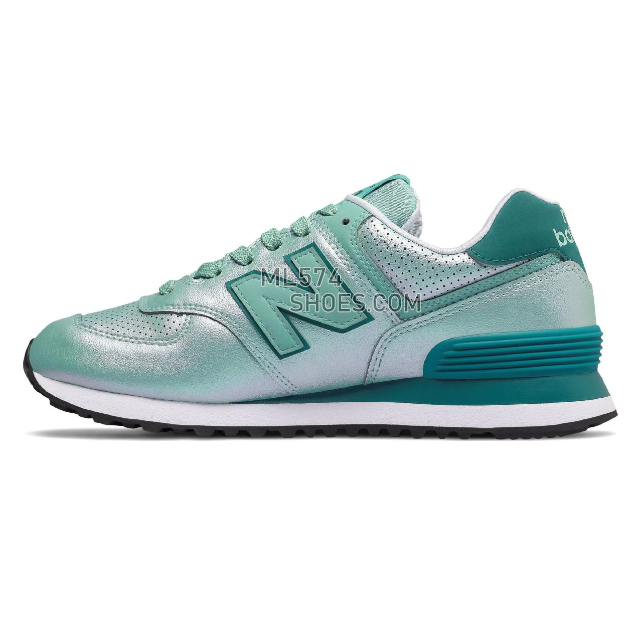 New Balance 574 Sheen Pack - Women's 574 - Classic Mineral Sage with Outer Banks - WL574KSA