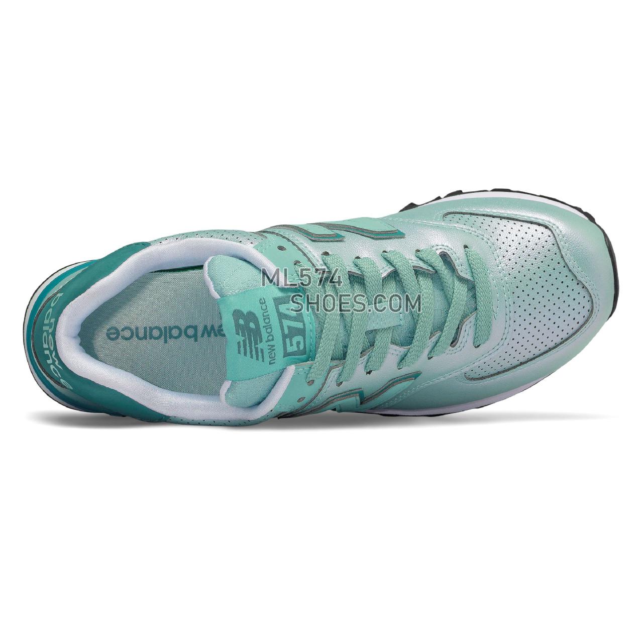 New Balance 574 Sheen Pack - Women's 574 - Classic Mineral Sage with Outer Banks - WL574KSA