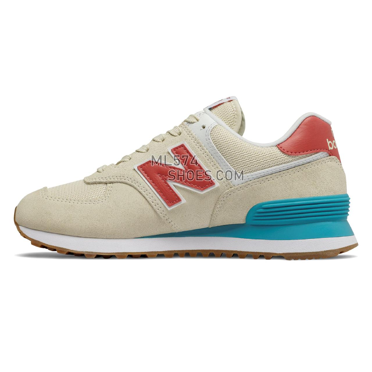 New Balance 574 Summer Dusk - Women's 574 - Classic Alabaster with Pomelo - WL574FLA