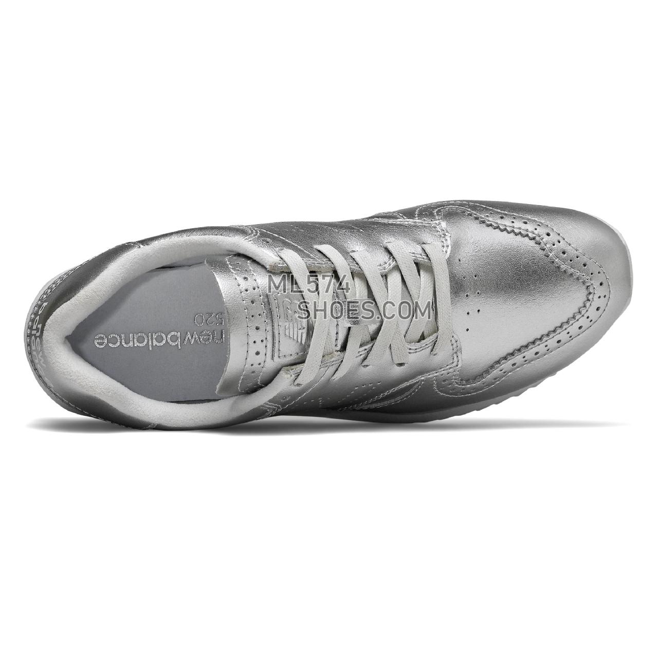 New Balance 520 Platform - Women's 520 - Classic Metallic Silver with Arctic Fox - WL520ME